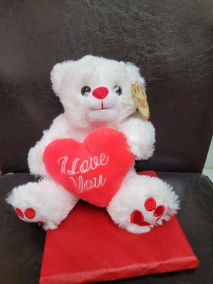 white i love you teddy